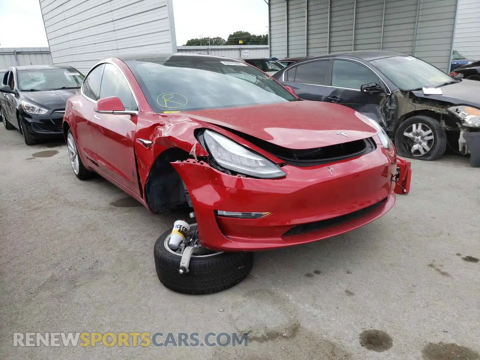1 Photograph of a damaged car 5YJ3E1EB3LF628316 TESLA MODEL 3 2020