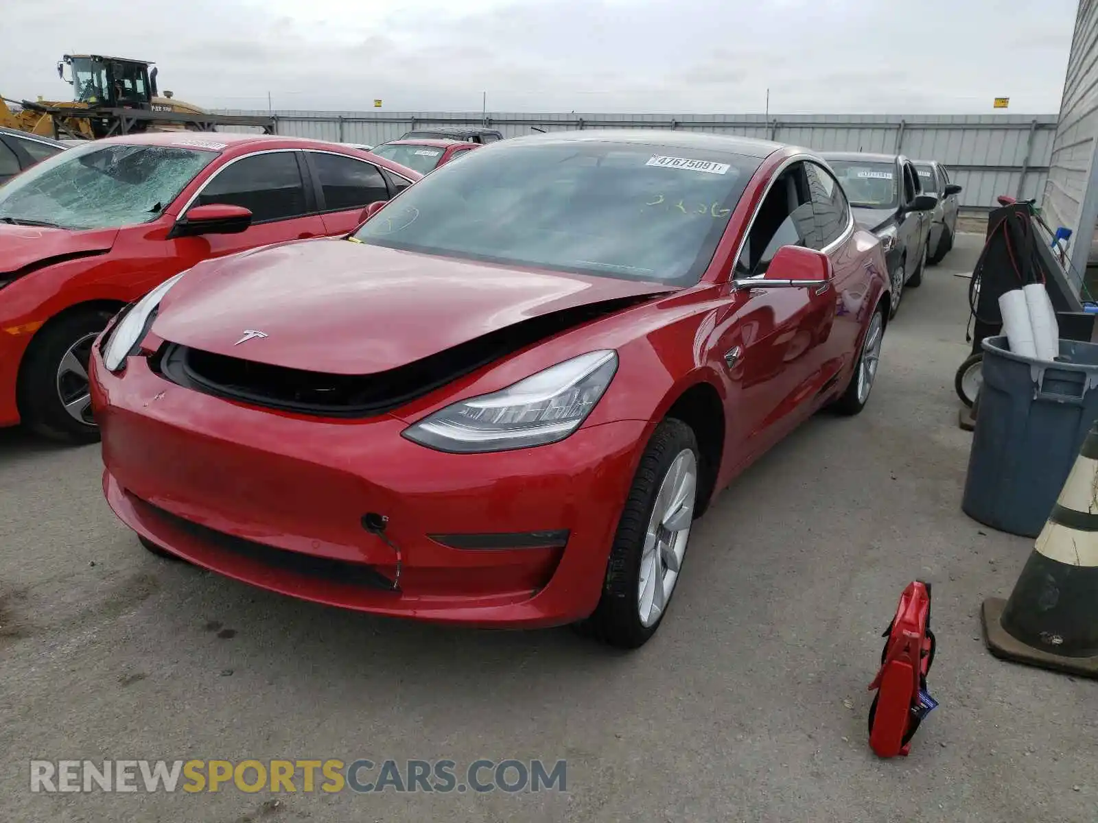 2 Photograph of a damaged car 5YJ3E1EB3LF628316 TESLA MODEL 3 2020