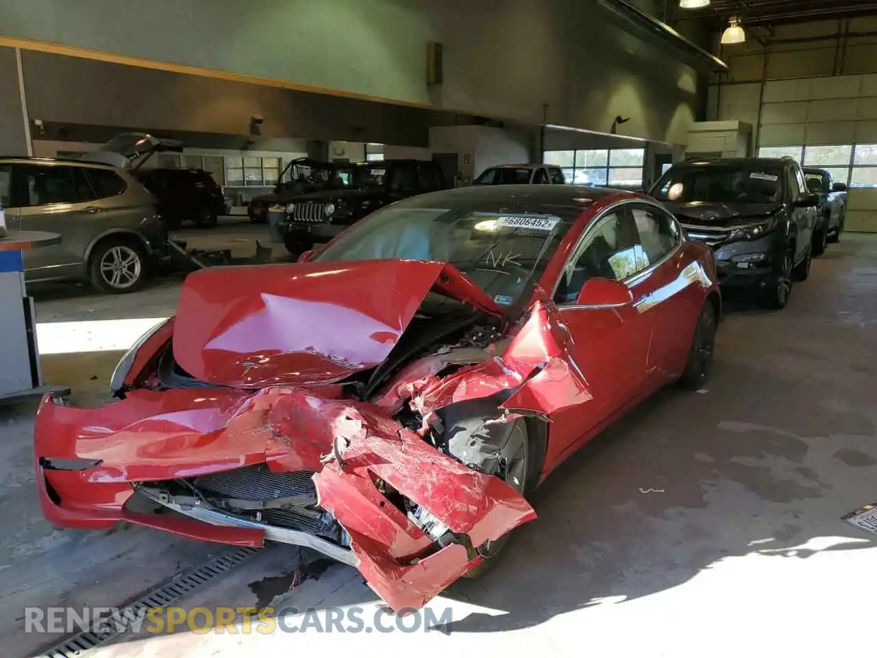 2 fotografías del automóvil dañado 5YJ3E1EB3LF664149 TESLA MODEL 3 2020