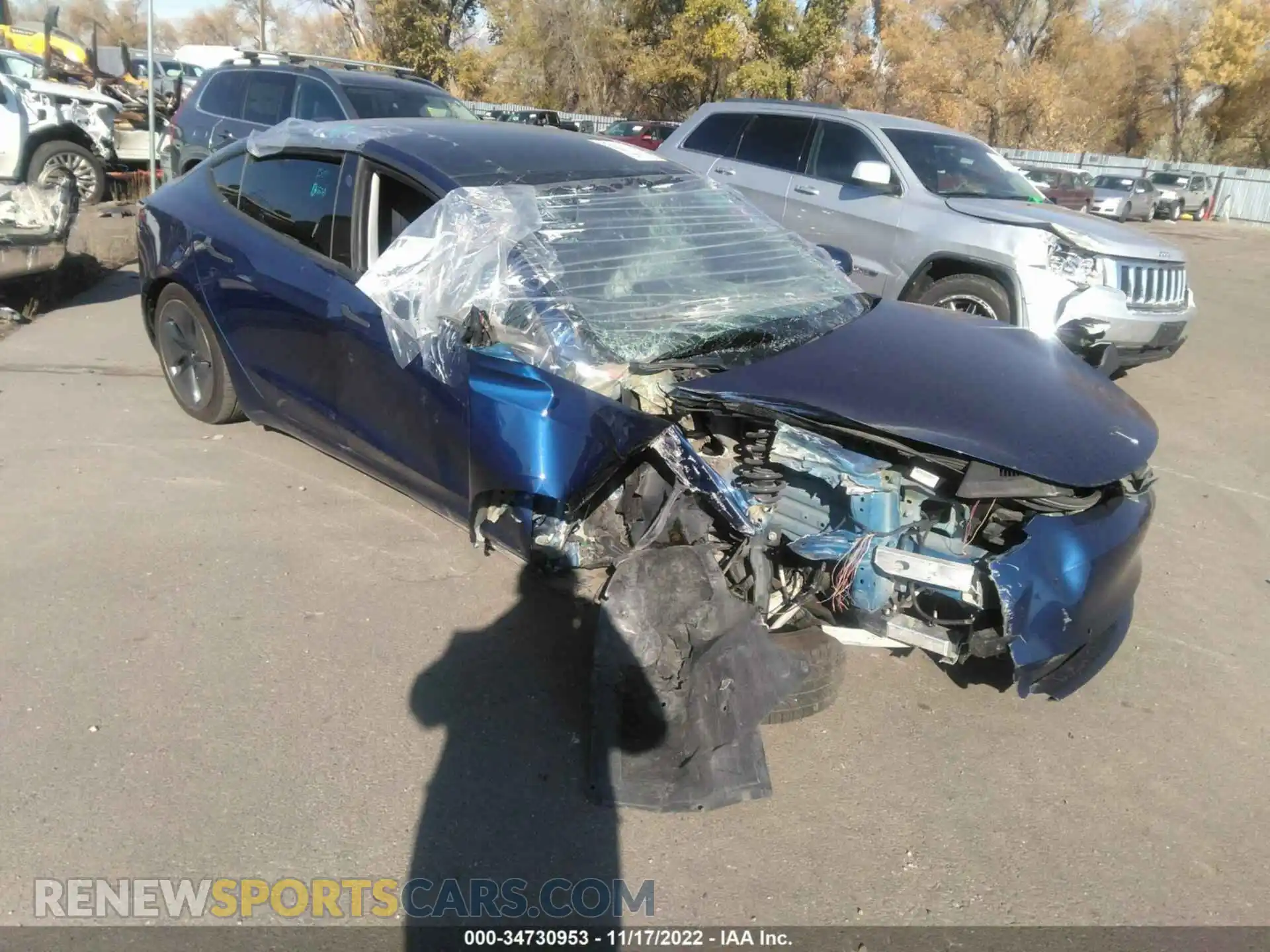 1 Photograph of a damaged car 5YJ3E1EB3LF664720 TESLA MODEL 3 2020