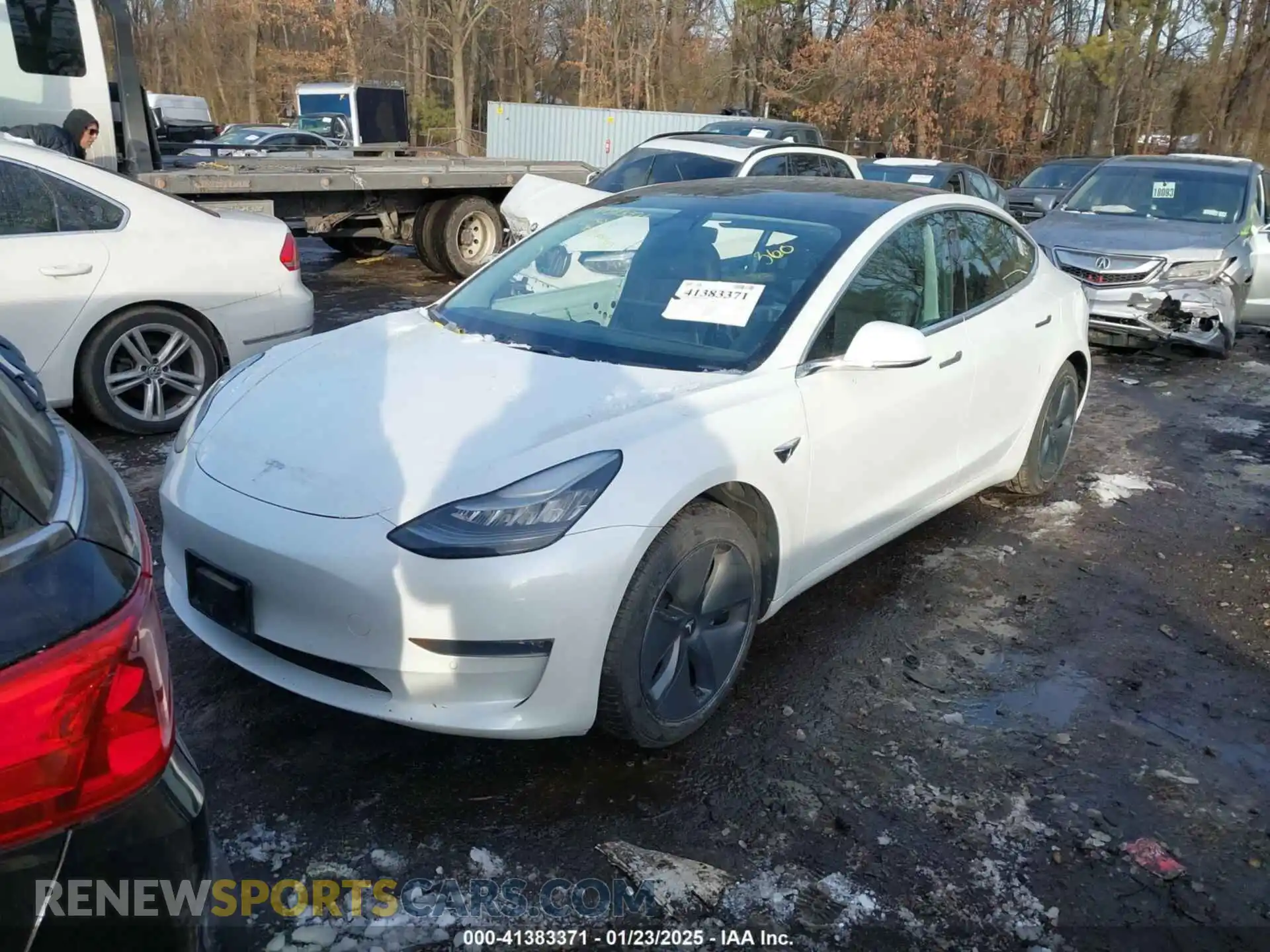 2 Photograph of a damaged car 5YJ3E1EB3LF744406 TESLA MODEL 3 2020