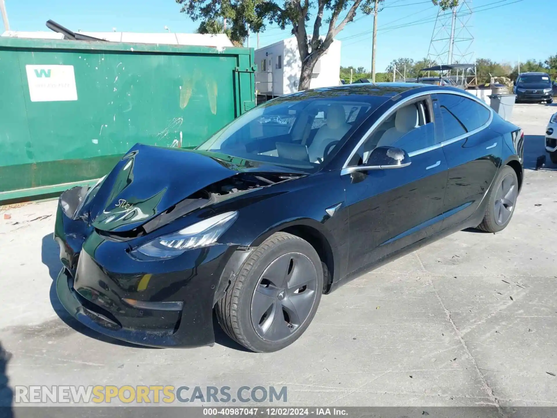 2 Photograph of a damaged car 5YJ3E1EB4LF421319 TESLA MODEL 3 2020