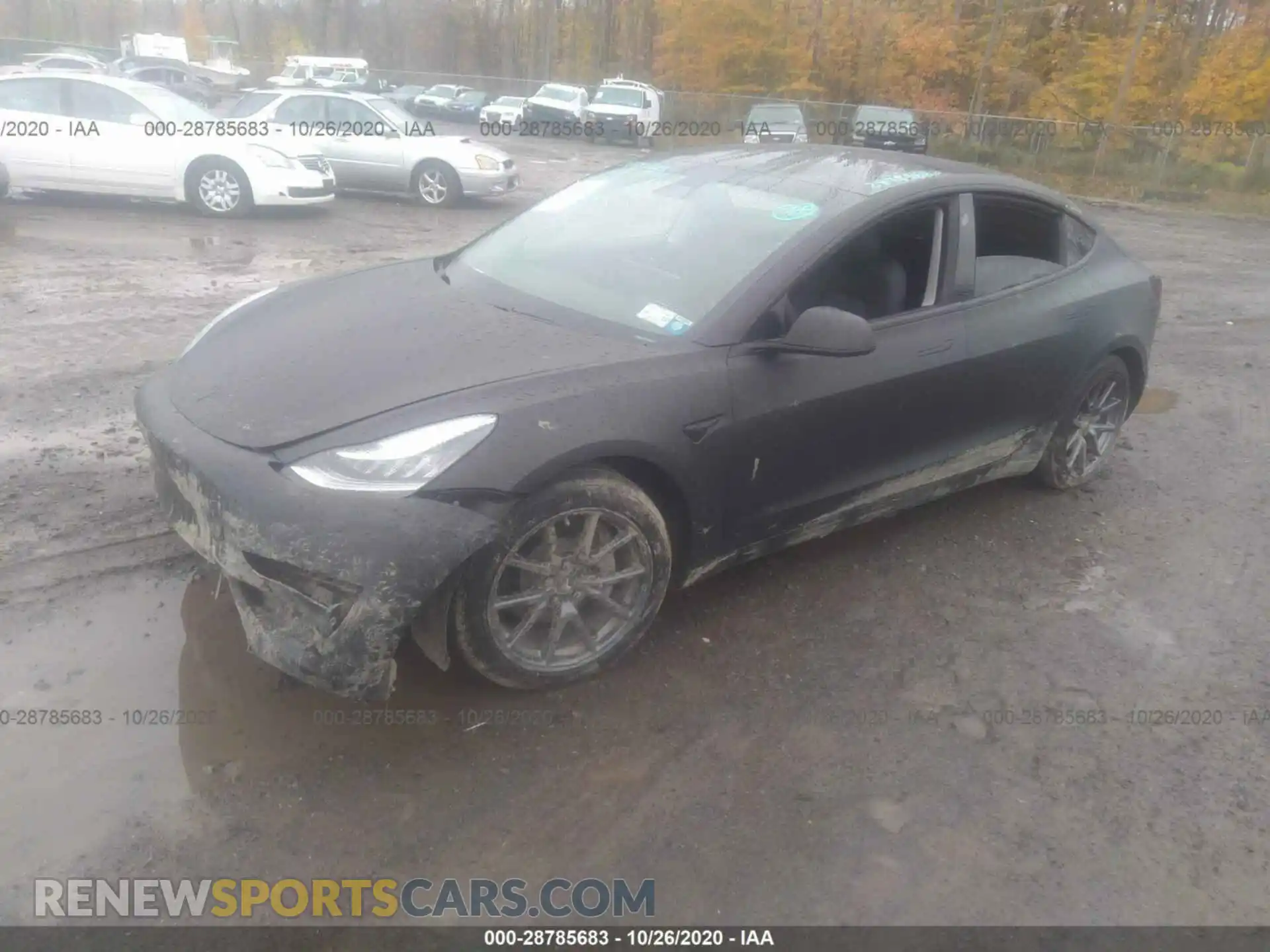2 Photograph of a damaged car 5YJ3E1EB4LF662944 TESLA MODEL 3 2020
