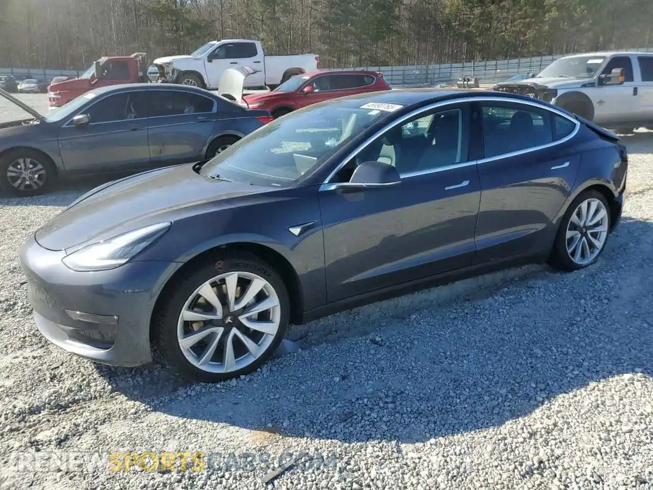 1 Photograph of a damaged car 5YJ3E1EB4LF666637 TESLA MODEL 3 2020