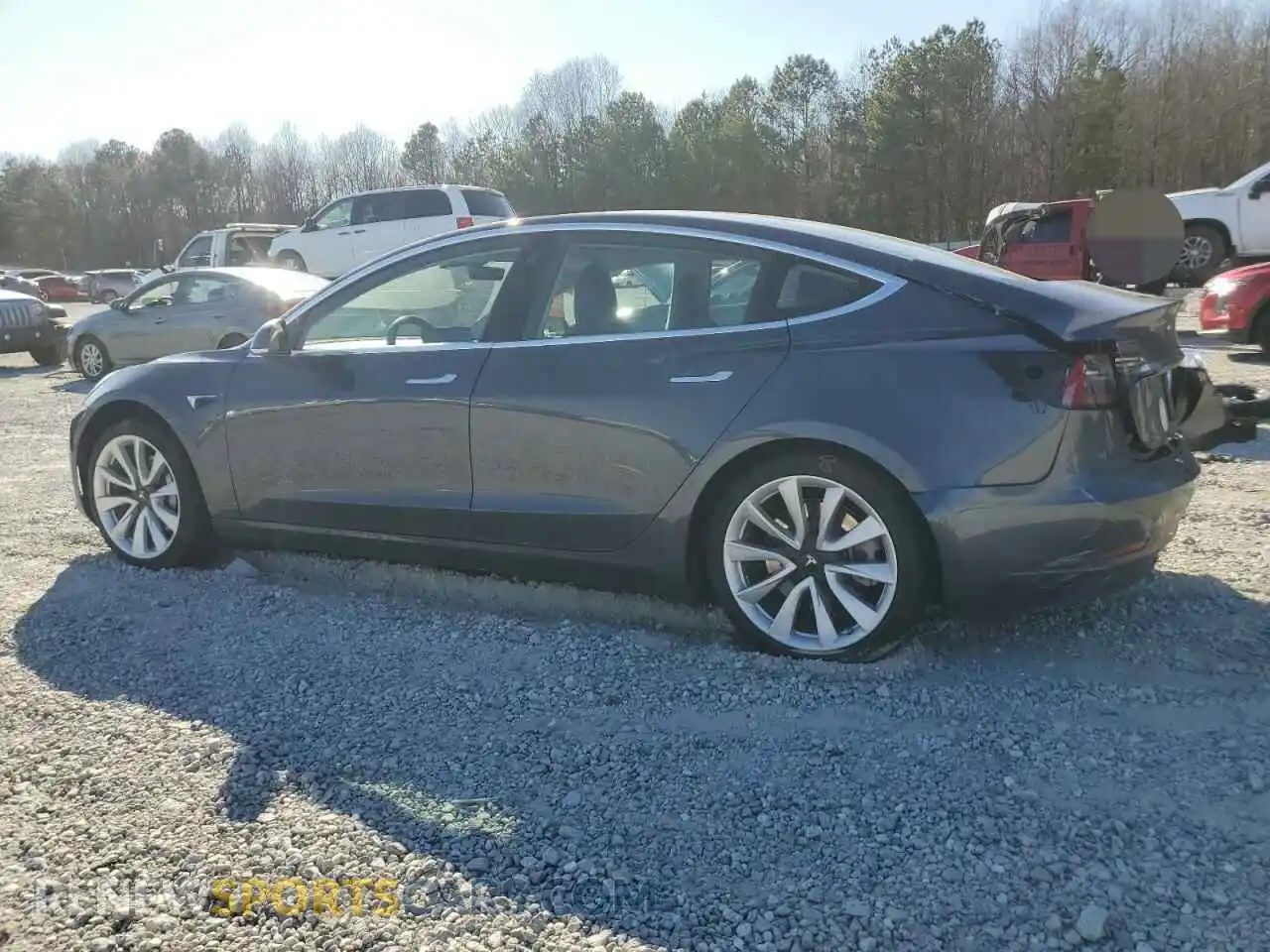 2 Photograph of a damaged car 5YJ3E1EB4LF666637 TESLA MODEL 3 2020
