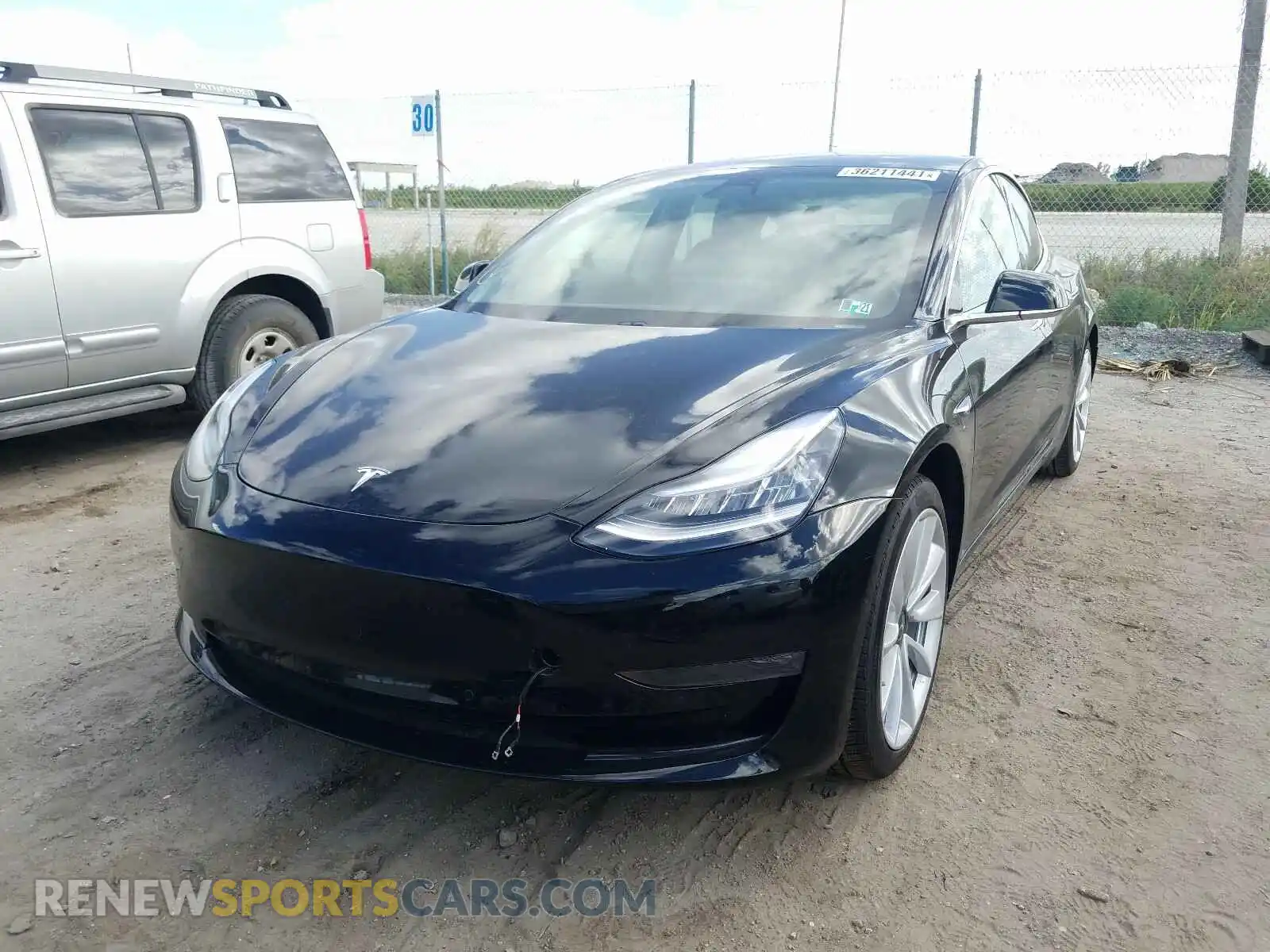 2 Photograph of a damaged car 5YJ3E1EB4LF787362 TESLA MODEL 3 2020