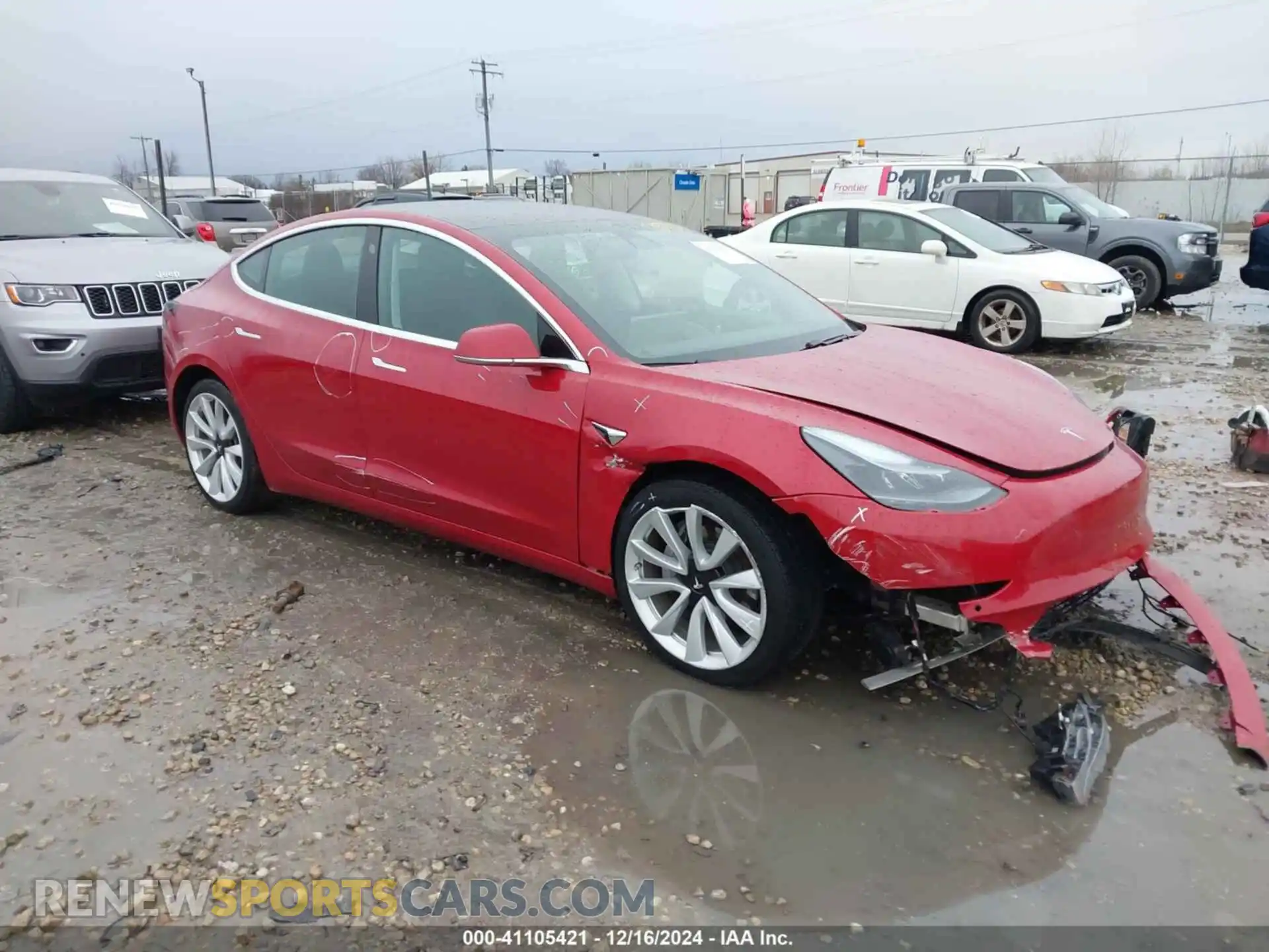 1 Photograph of a damaged car 5YJ3E1EB5LF588966 TESLA MODEL 3 2020