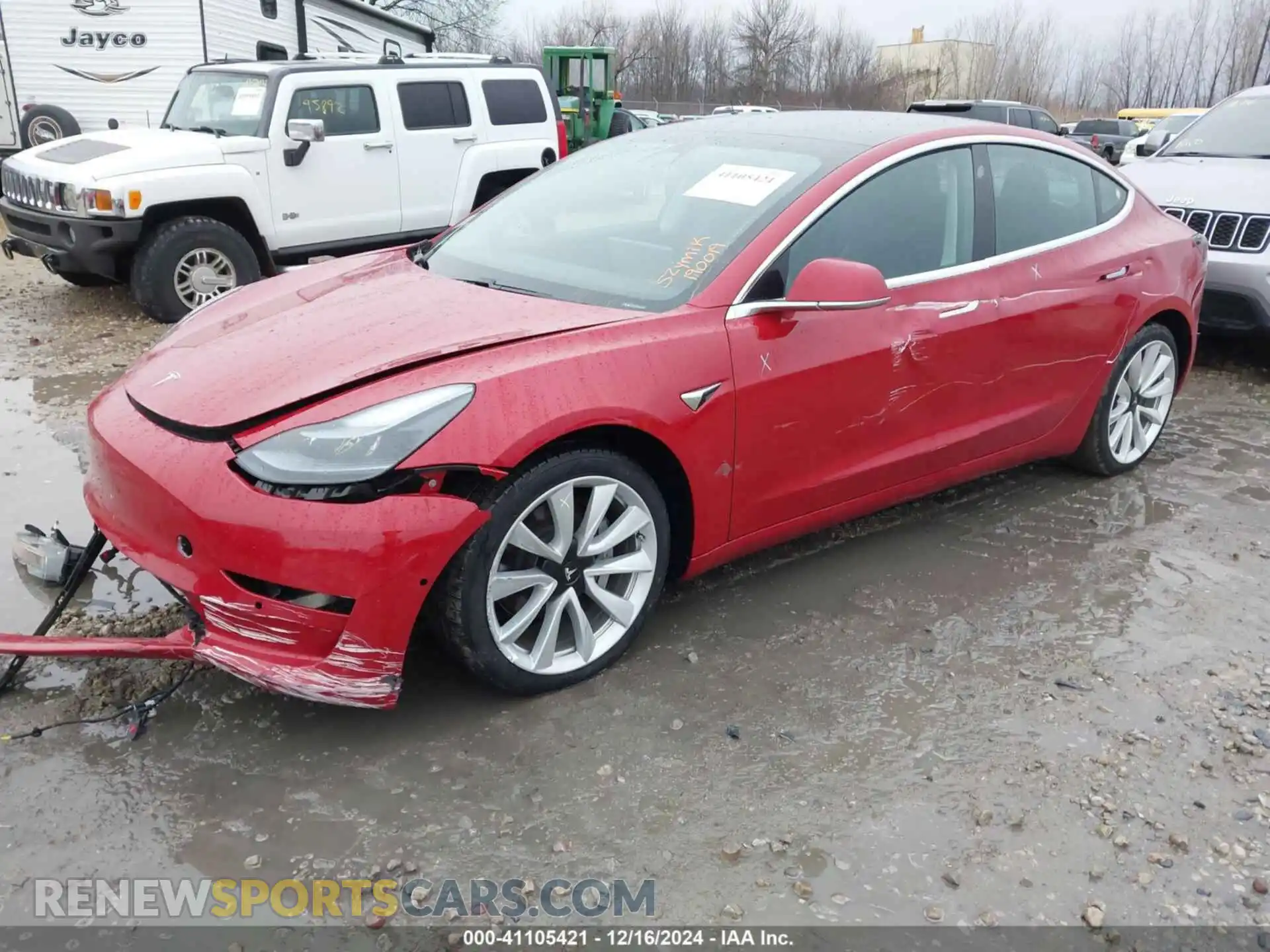 2 Photograph of a damaged car 5YJ3E1EB5LF588966 TESLA MODEL 3 2020