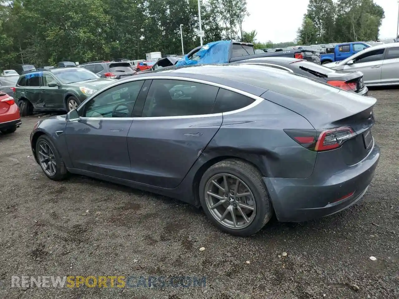 2 Photograph of a damaged car 5YJ3E1EB5LF635185 TESLA MODEL 3 2020