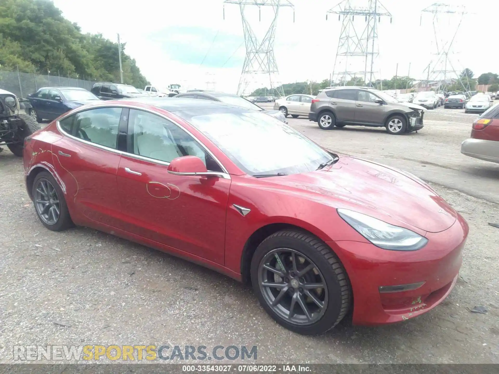1 Photograph of a damaged car 5YJ3E1EB5LF668221 TESLA MODEL 3 2020