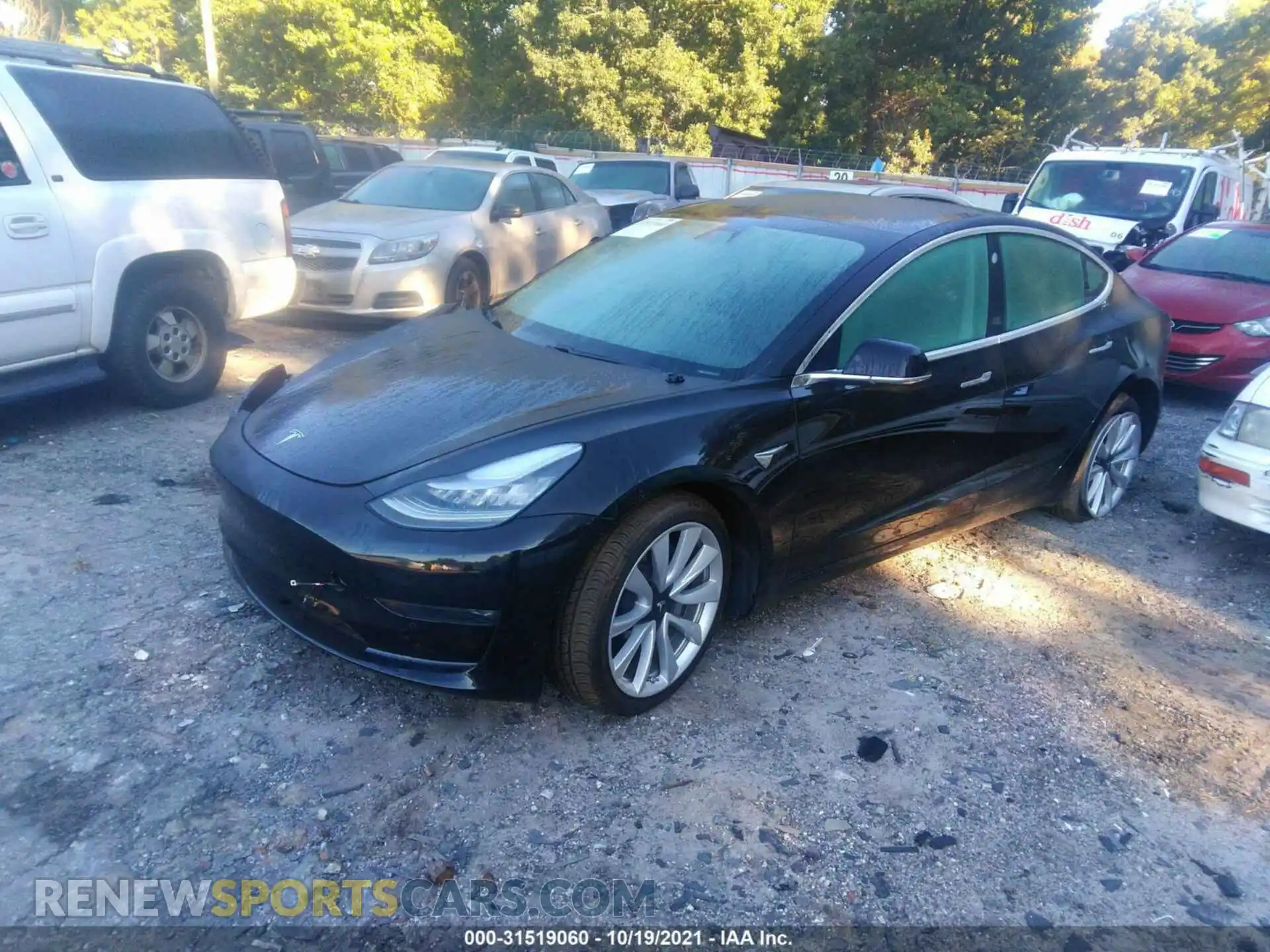 2 Photograph of a damaged car 5YJ3E1EB5LF790822 TESLA MODEL 3 2020