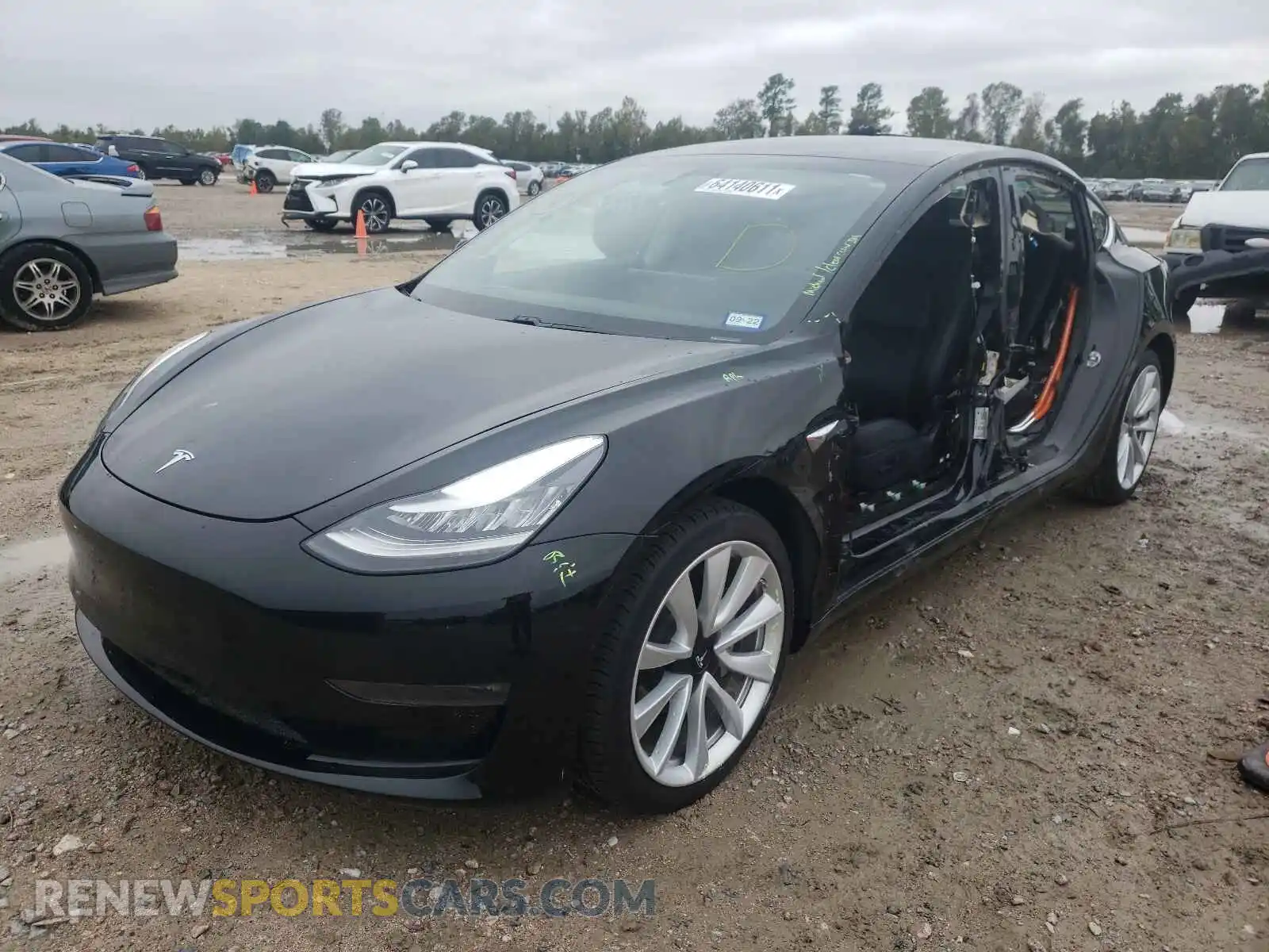 2 Photograph of a damaged car 5YJ3E1EB5LF795311 TESLA MODEL 3 2020