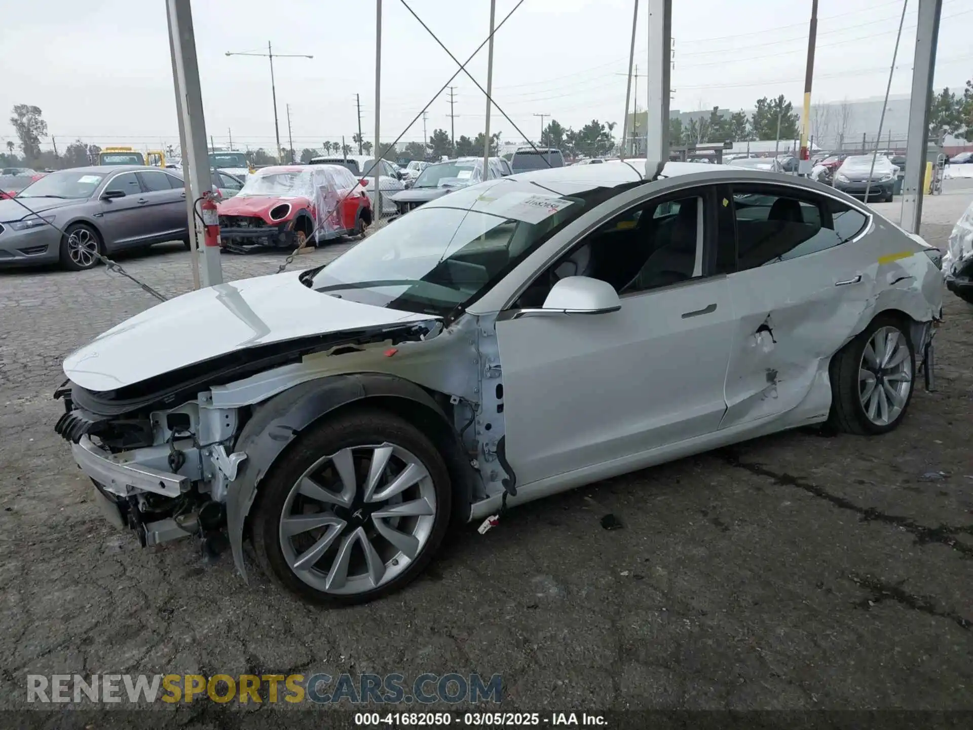 2 Photograph of a damaged car 5YJ3E1EB5LF801530 TESLA MODEL 3 2020