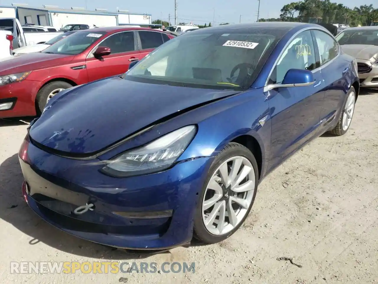 2 Photograph of a damaged car 5YJ3E1EB6LF535368 TESLA MODEL 3 2020