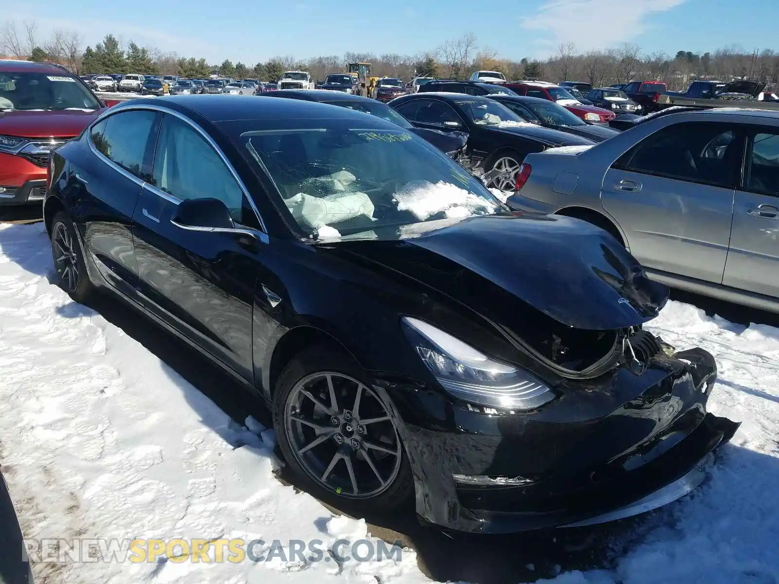 1 Photograph of a damaged car 5YJ3E1EB6LF599605 TESLA MODEL 3 2020
