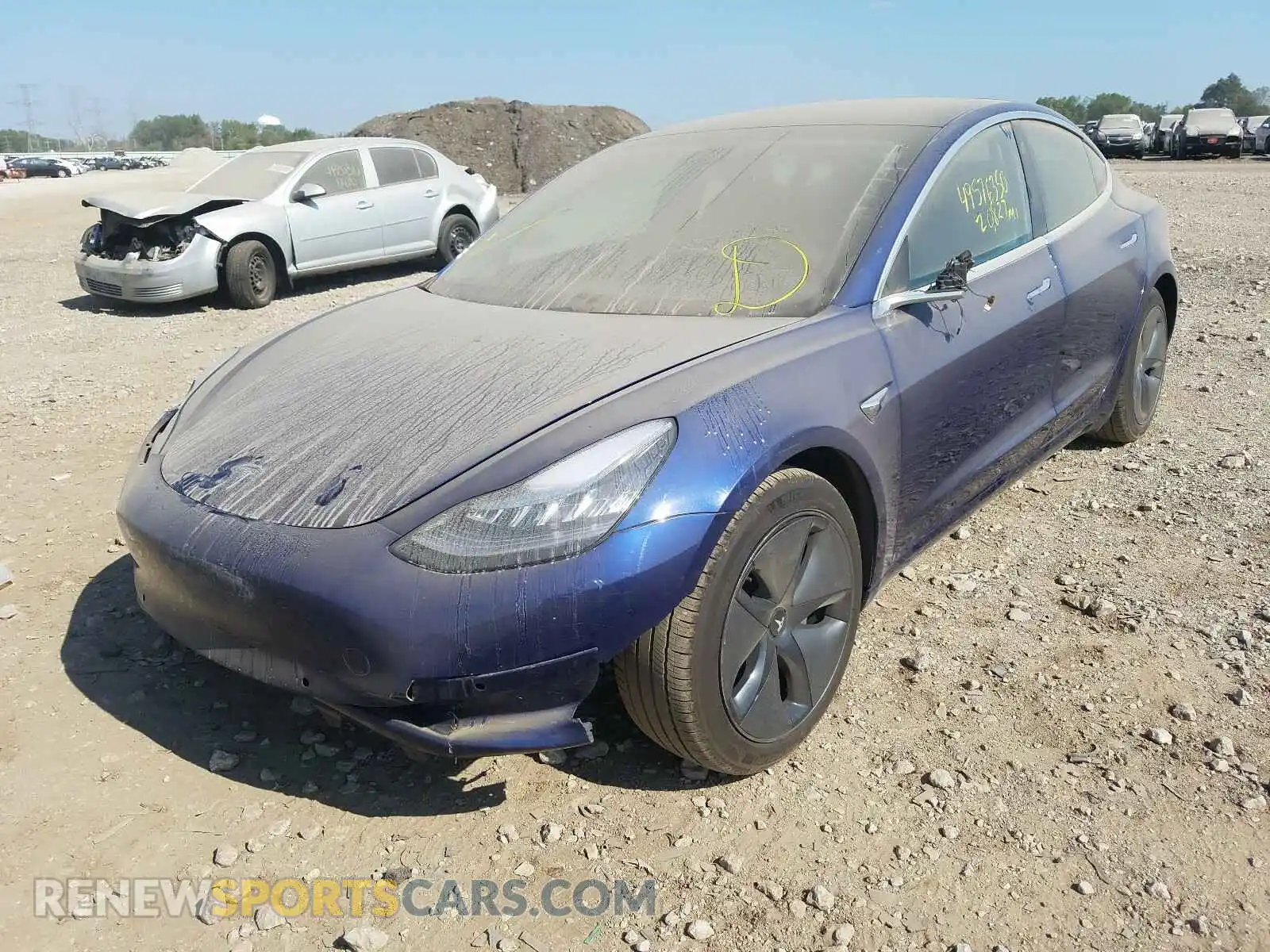 2 Photograph of a damaged car 5YJ3E1EB6LF636443 TESLA MODEL 3 2020