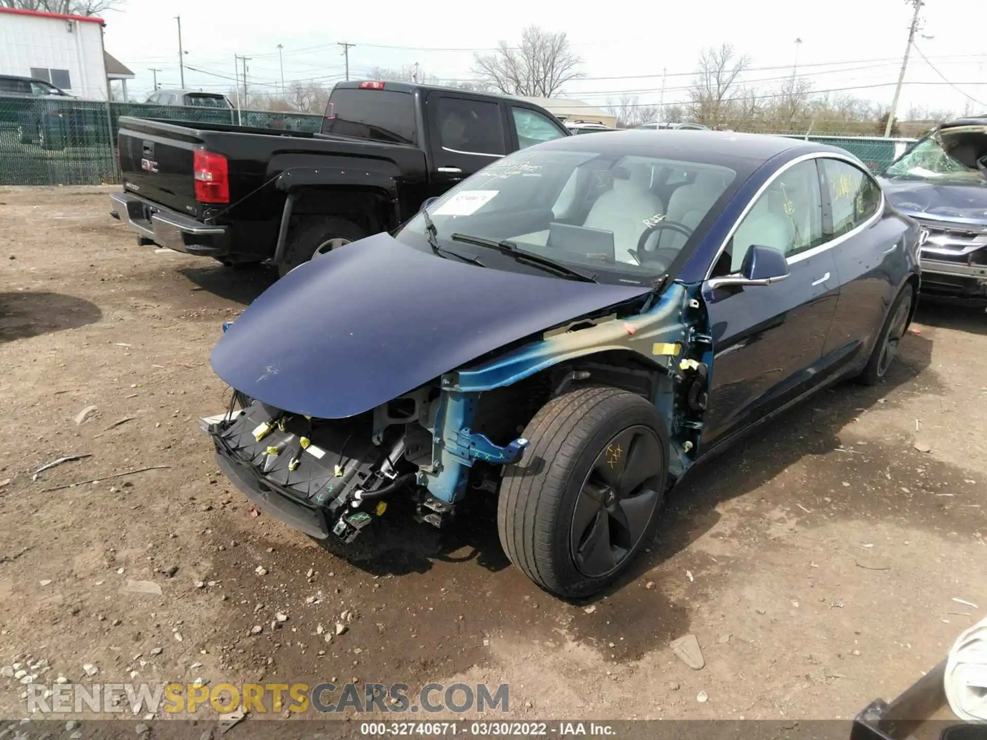 2 Photograph of a damaged car 5YJ3E1EB6LF639309 TESLA MODEL 3 2020