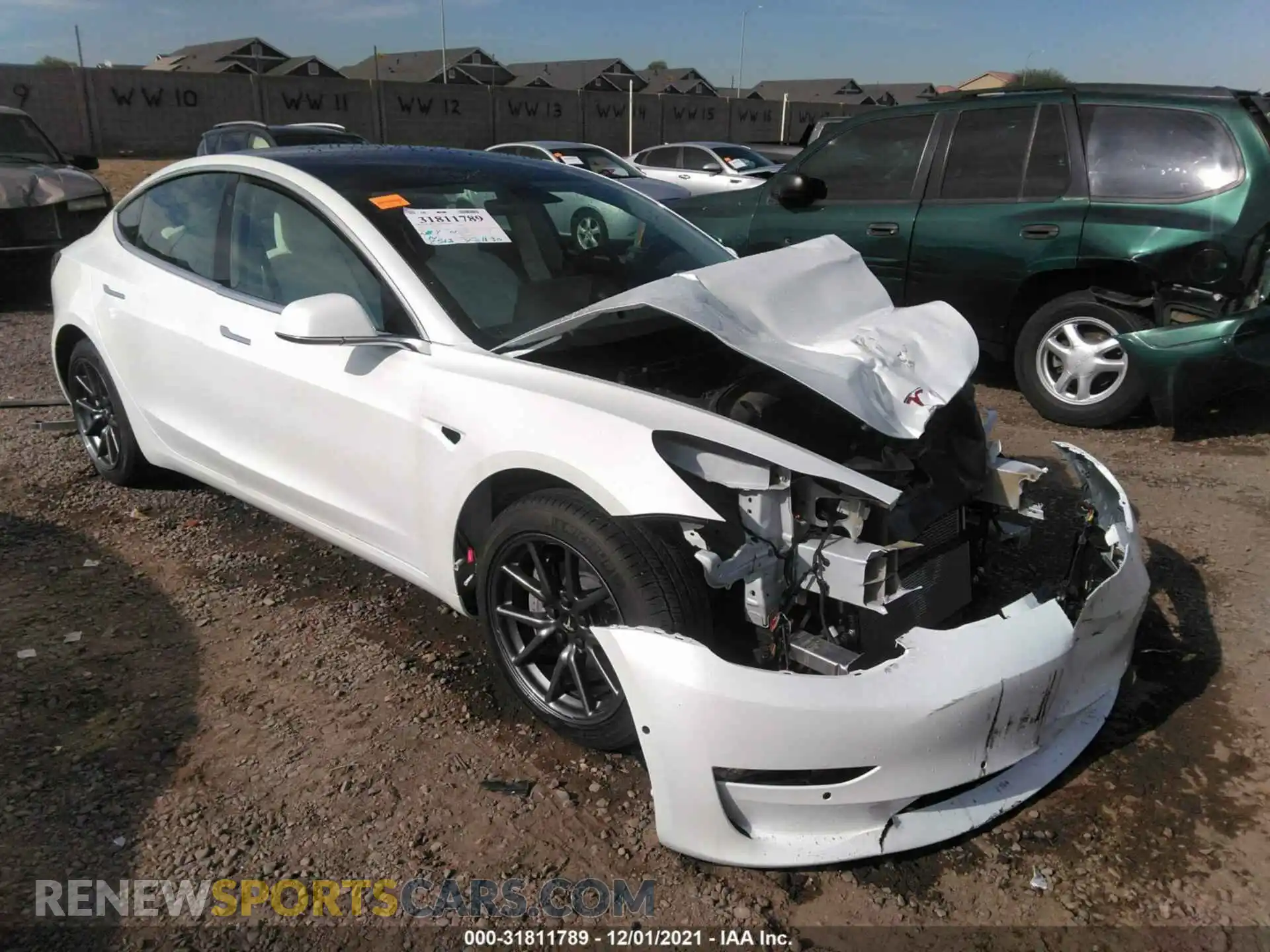1 Photograph of a damaged car 5YJ3E1EB6LF712694 TESLA MODEL 3 2020