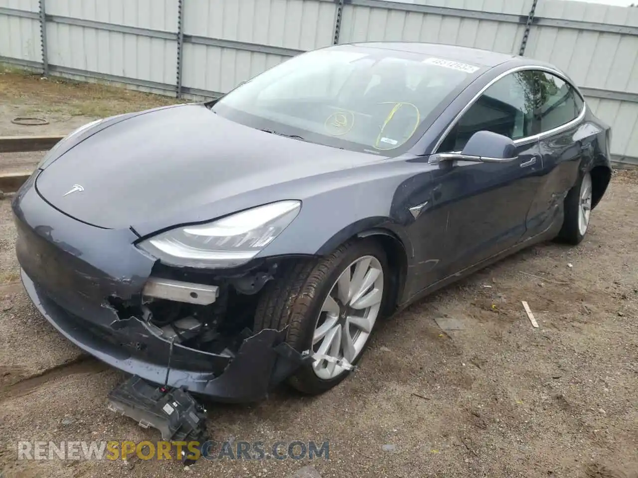 2 Photograph of a damaged car 5YJ3E1EB6LF722013 TESLA MODEL 3 2020