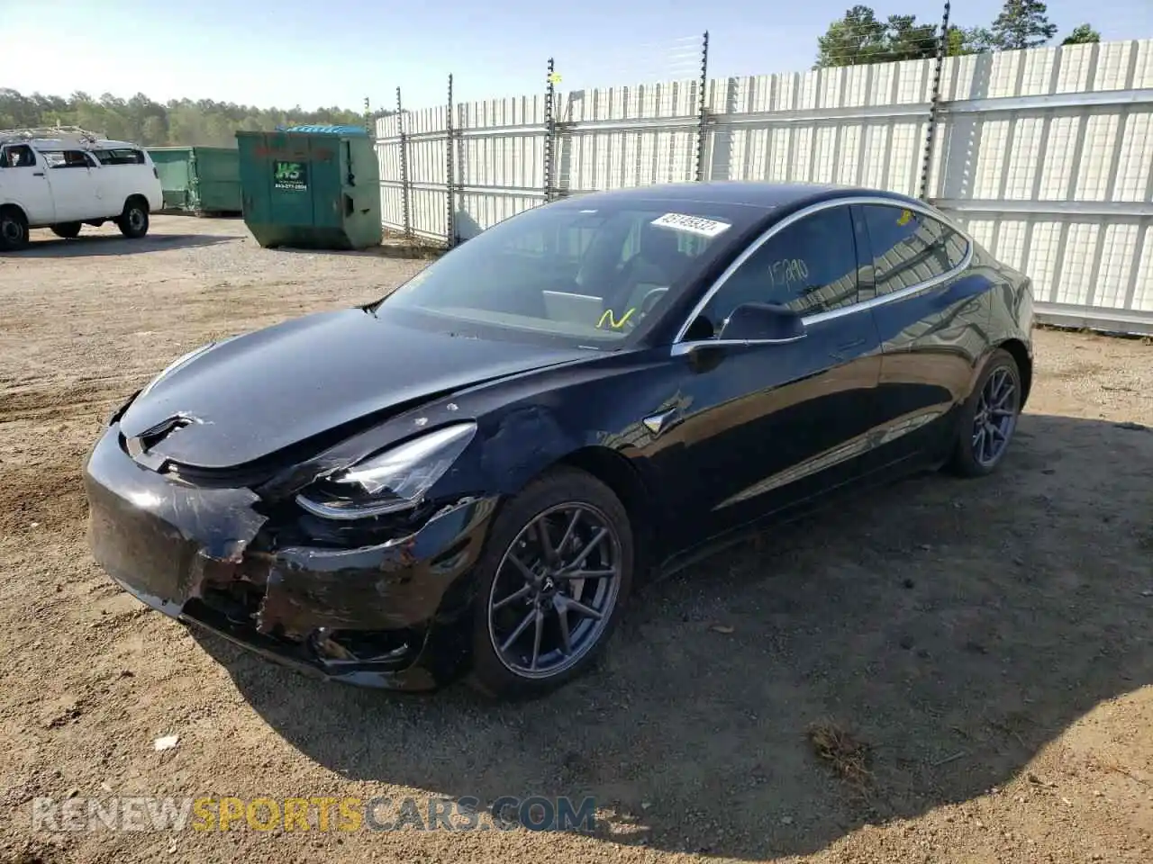 2 Photograph of a damaged car 5YJ3E1EB6LF774841 TESLA MODEL 3 2020