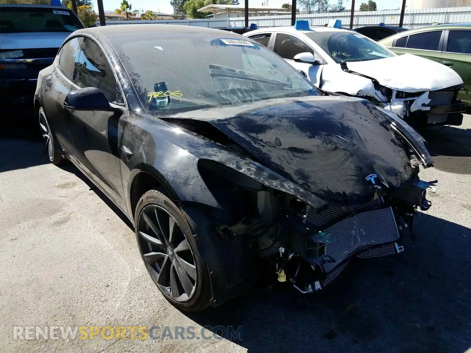 1 Photograph of a damaged car 5YJ3E1EB7LF600518 TESLA MODEL 3 2020