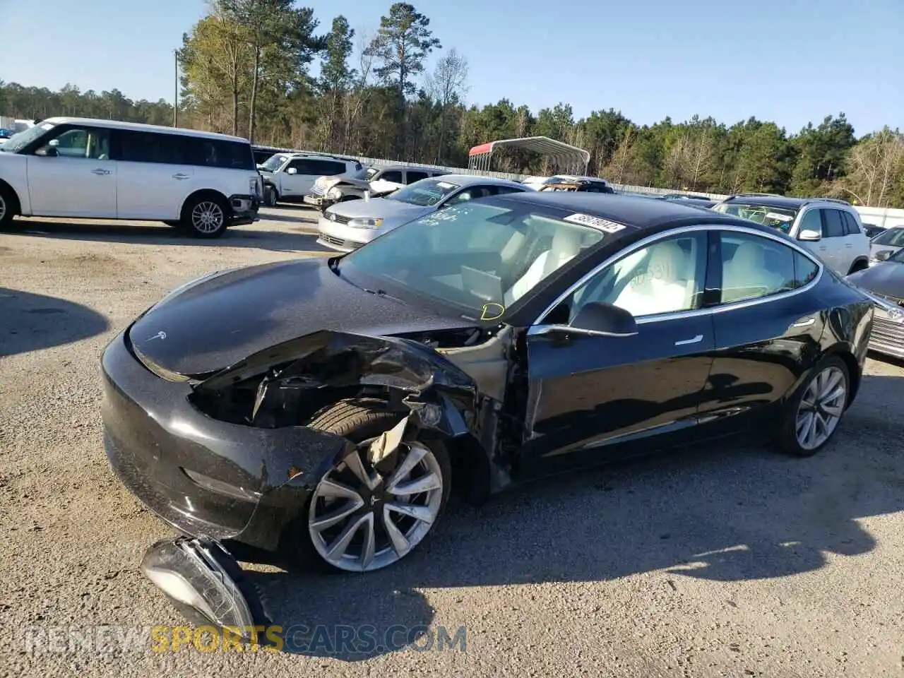 2 Photograph of a damaged car 5YJ3E1EB7LF622356 TESLA MODEL 3 2020