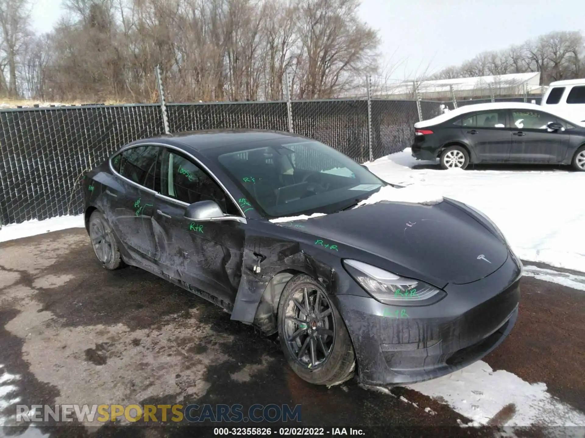 1 Photograph of a damaged car 5YJ3E1EB7LF784116 TESLA MODEL 3 2020