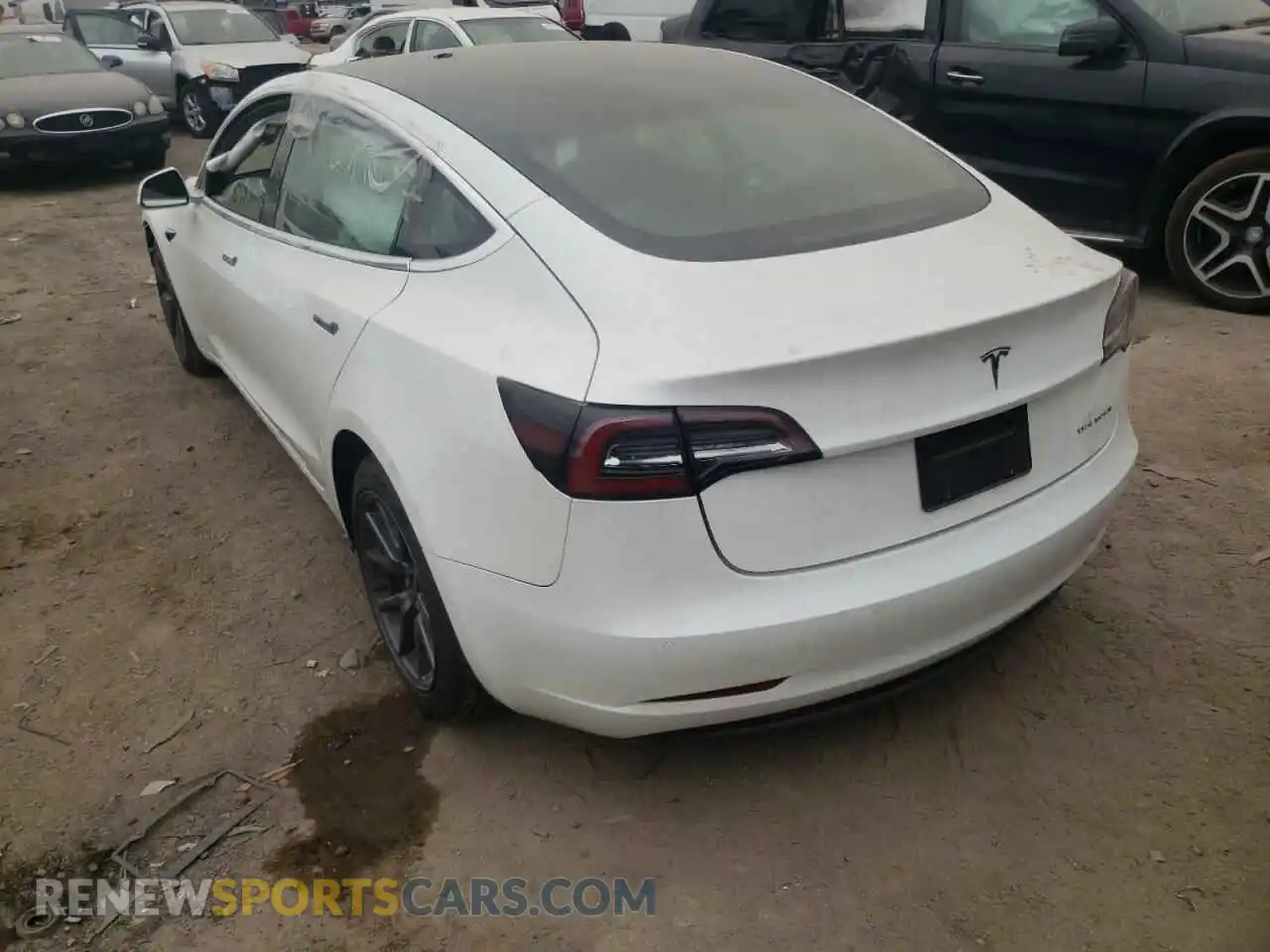 3 fotografías del automóvil dañado 5YJ3E1EB7LF787212 TESLA MODEL 3 2020