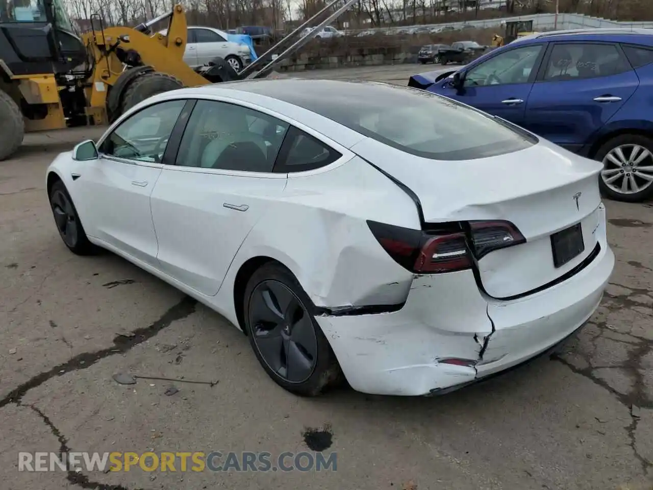 2 Photograph of a damaged car 5YJ3E1EB7LF795813 TESLA MODEL 3 2020