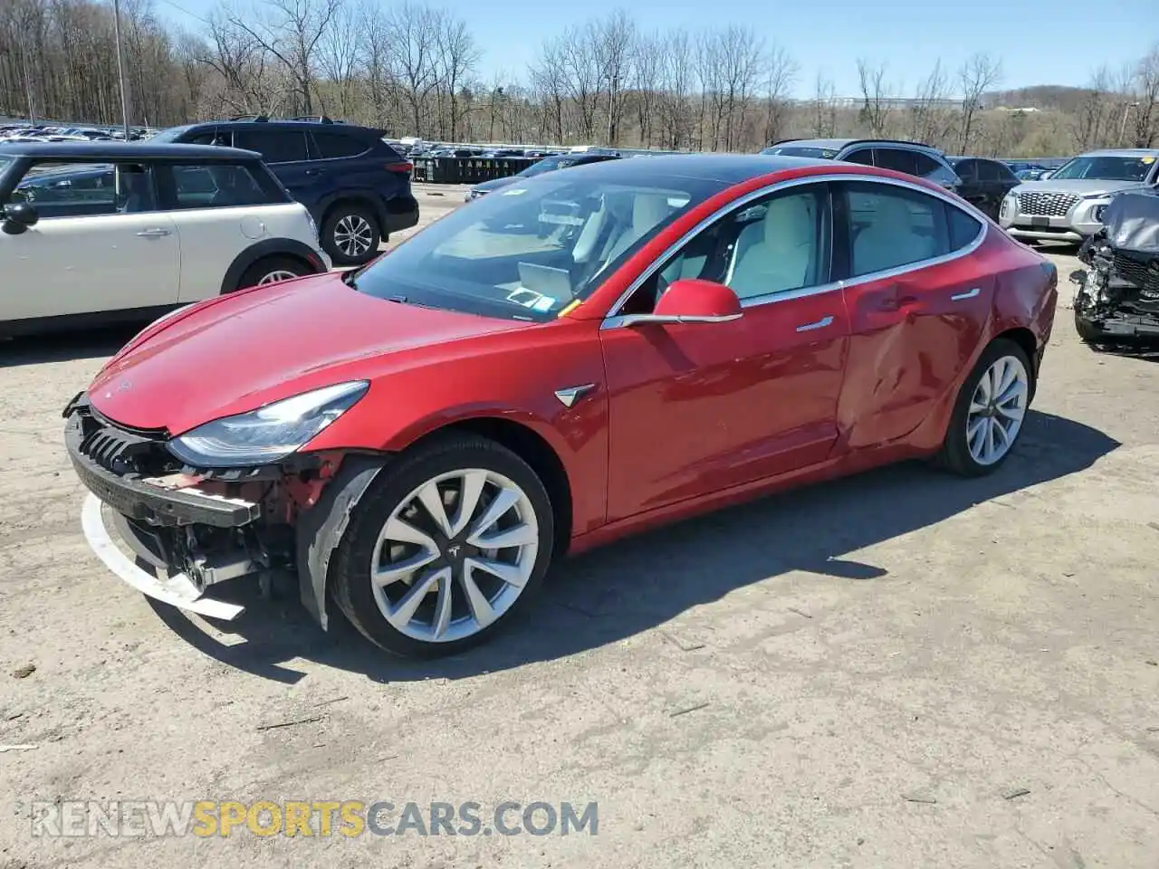 1 Photograph of a damaged car 5YJ3E1EB8LF543195 TESLA MODEL 3 2020