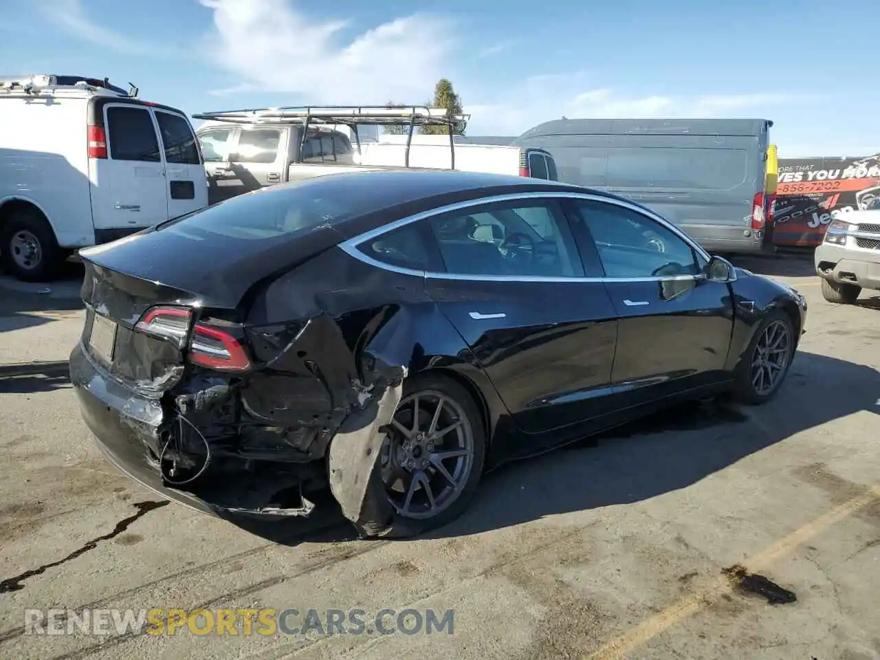 3 Photograph of a damaged car 5YJ3E1EB8LF599945 TESLA MODEL 3 2020