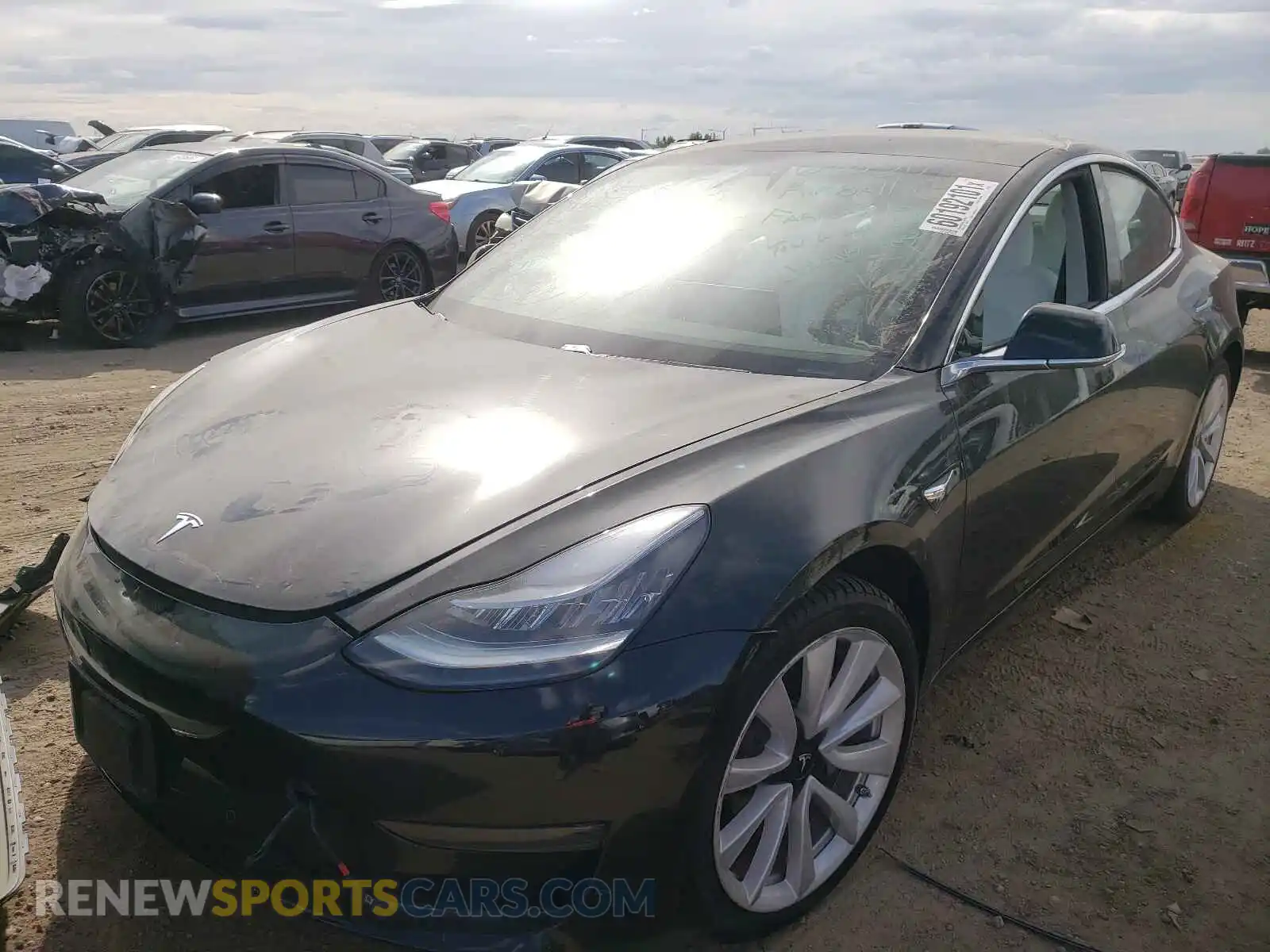 2 Photograph of a damaged car 5YJ3E1EB8LF622317 TESLA MODEL 3 2020