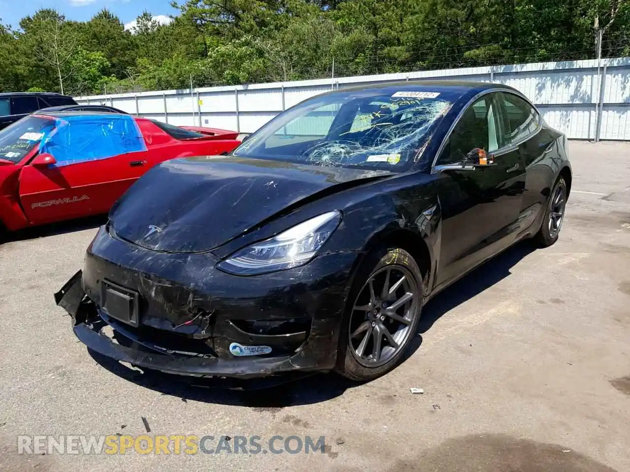 2 Photograph of a damaged car 5YJ3E1EB8LF662901 TESLA MODEL 3 2020