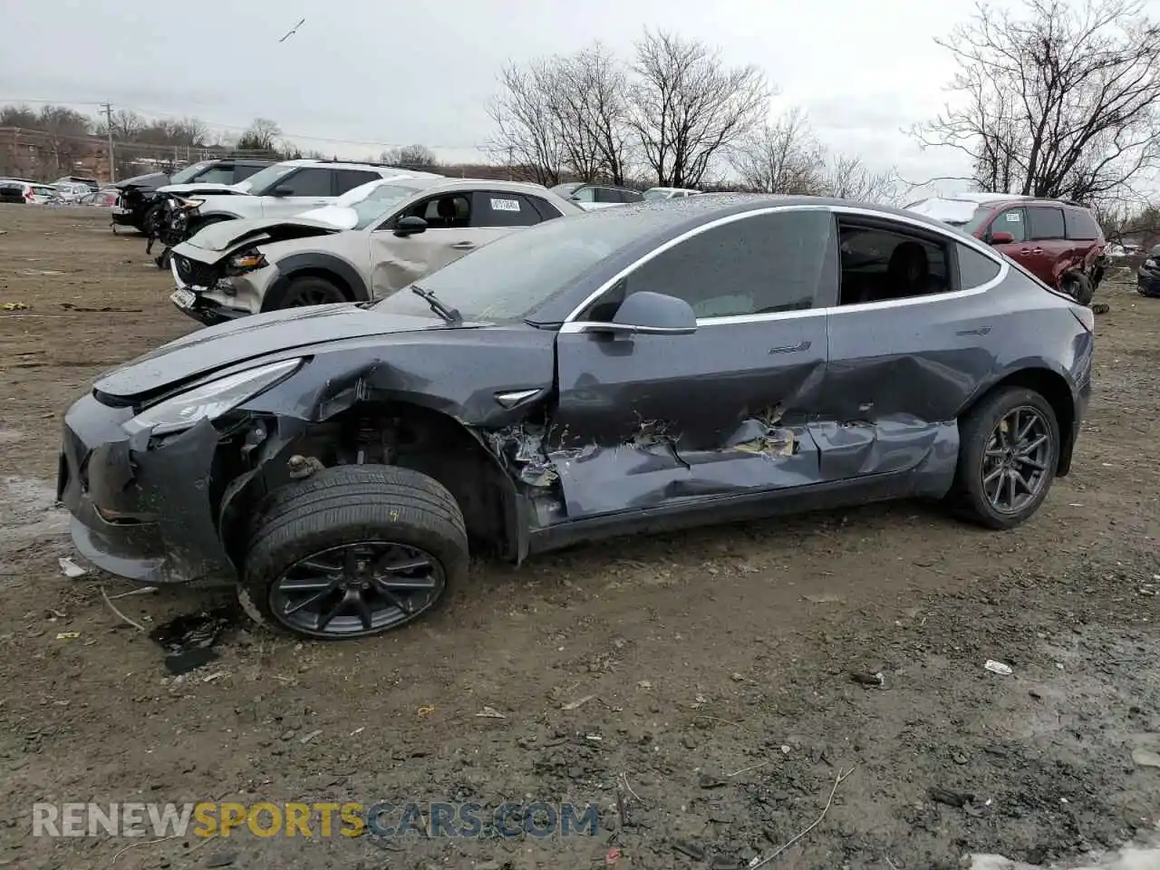 1 Photograph of a damaged car 5YJ3E1EB9LF663670 TESLA MODEL 3 2020