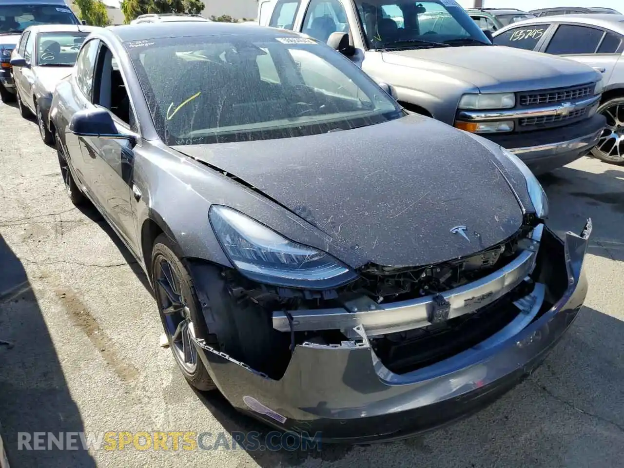 1 Photograph of a damaged car 5YJ3E1EB9LF735029 TESLA MODEL 3 2020