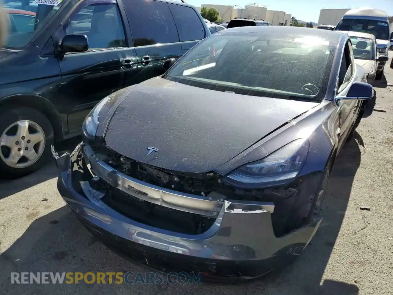 2 Photograph of a damaged car 5YJ3E1EB9LF735029 TESLA MODEL 3 2020