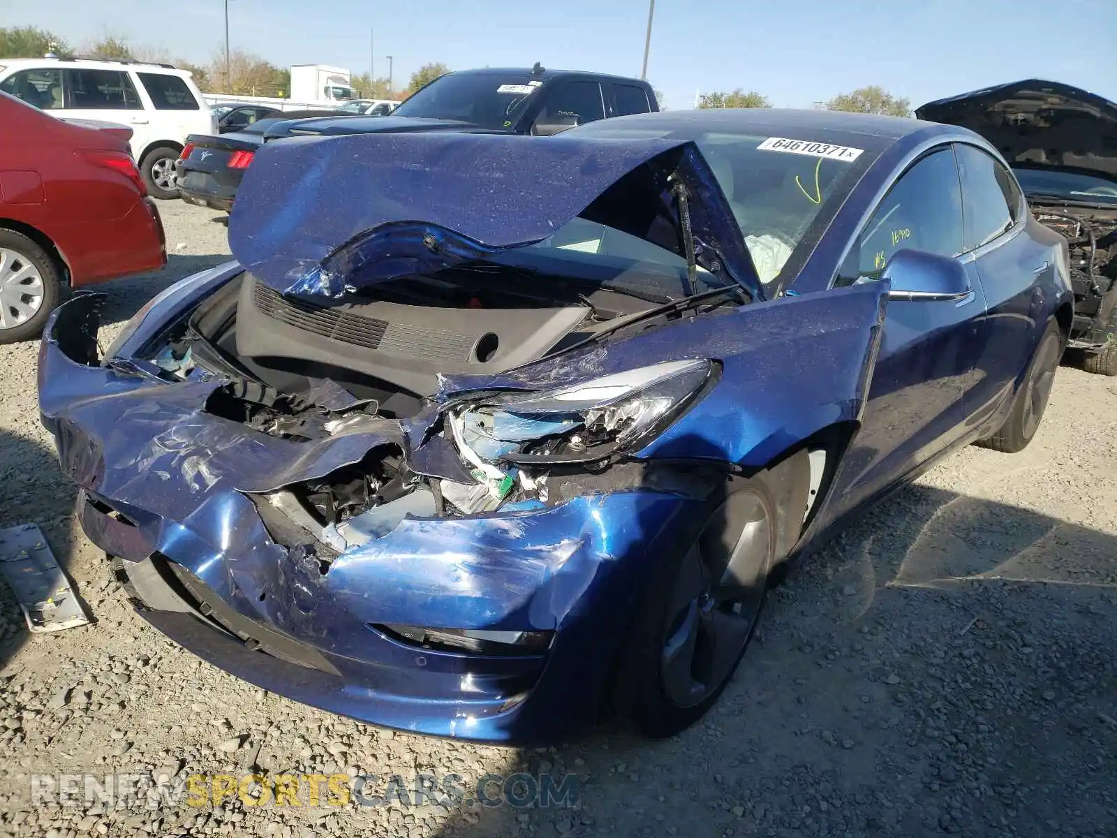2 Photograph of a damaged car 5YJ3E1EB9LF742644 TESLA MODEL 3 2020