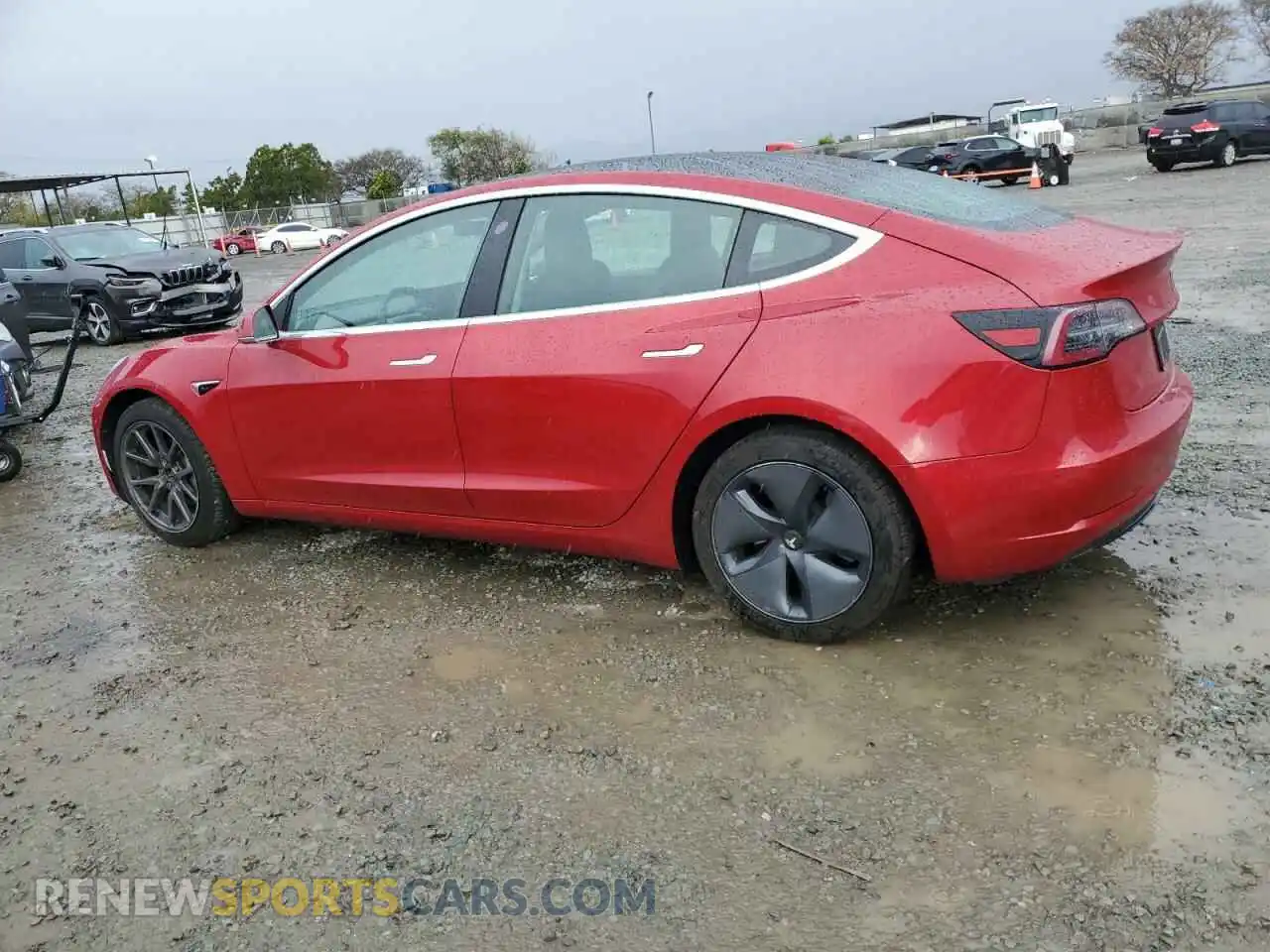 2 Photograph of a damaged car 5YJ3E1EB9LF744328 TESLA MODEL 3 2020