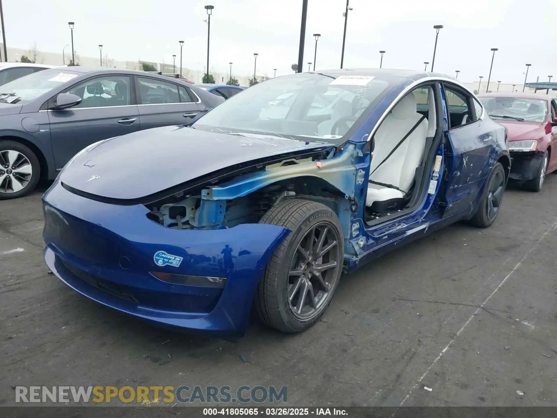 2 Photograph of a damaged car 5YJ3E1EB9LF744684 TESLA MODEL 3 2020