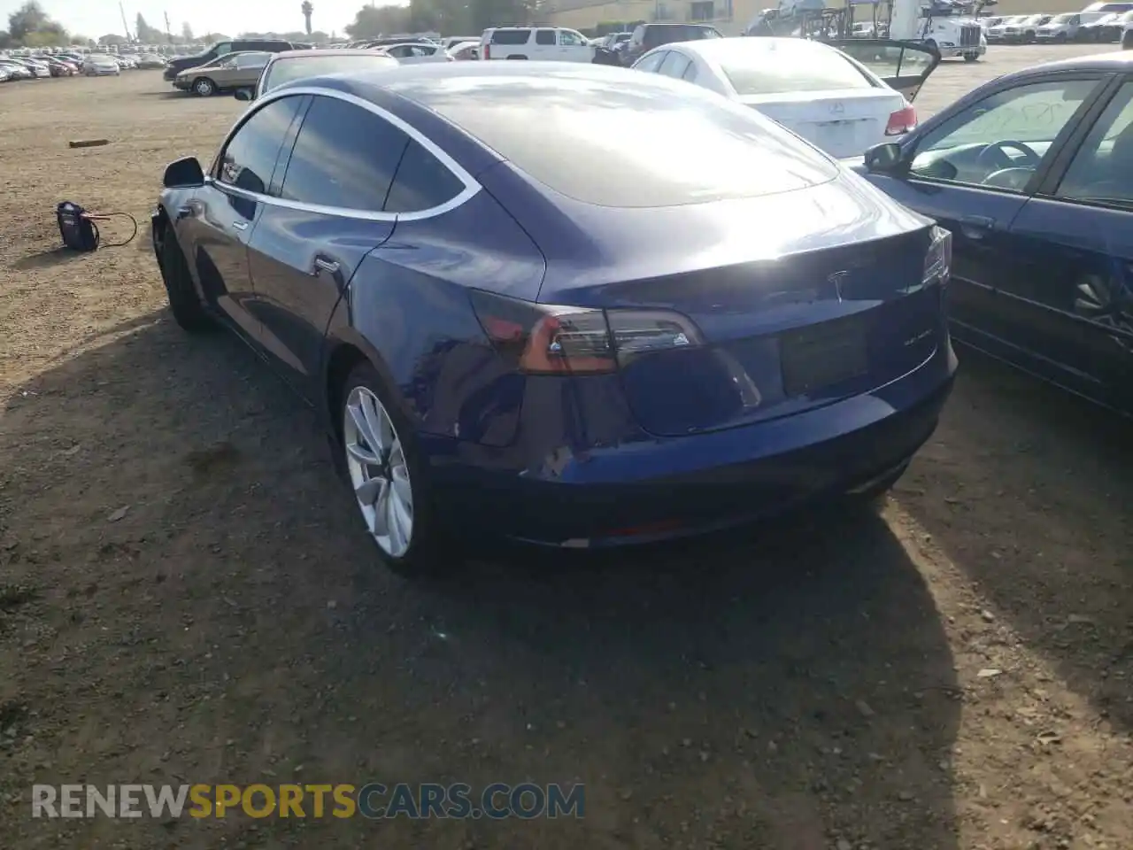 3 Photograph of a damaged car 5YJ3E1EB9LF769651 TESLA MODEL 3 2020