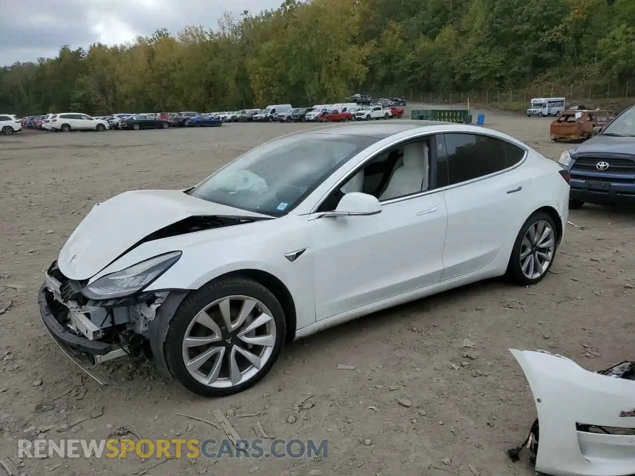 1 Photograph of a damaged car 5YJ3E1EB9LF796087 TESLA MODEL 3 2020