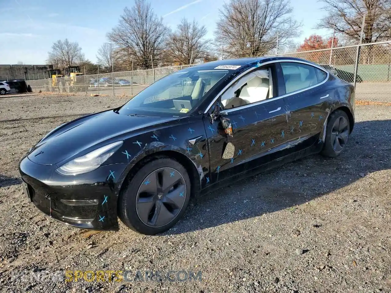 1 Photograph of a damaged car 5YJ3E1EBXLF600982 TESLA MODEL 3 2020