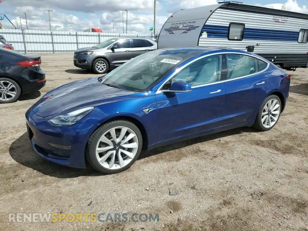 1 Photograph of a damaged car 5YJ3E1EBXLF640303 TESLA MODEL 3 2020