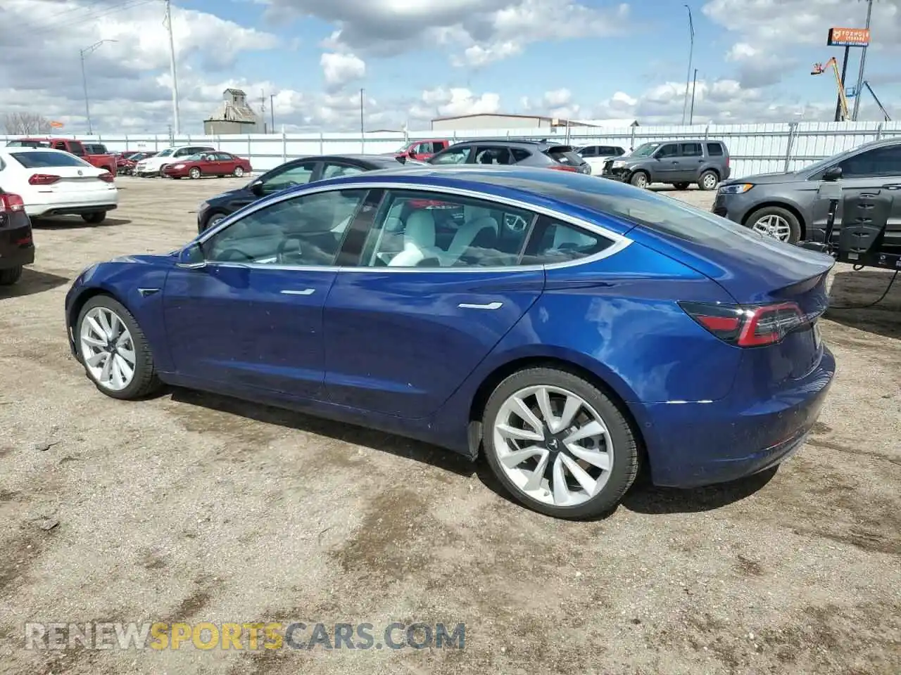 2 Photograph of a damaged car 5YJ3E1EBXLF640303 TESLA MODEL 3 2020