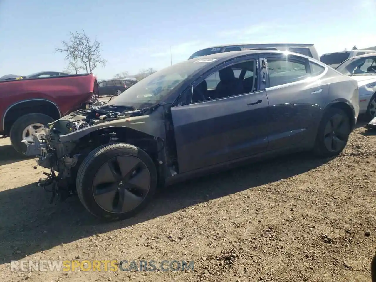 1 Photograph of a damaged car 5YJ3E1EBXLF646019 TESLA MODEL 3 2020