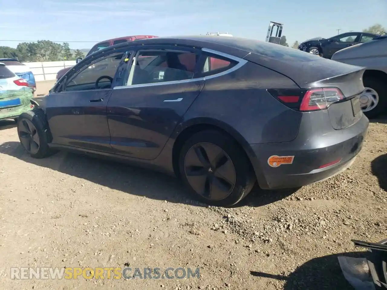2 Photograph of a damaged car 5YJ3E1EBXLF646019 TESLA MODEL 3 2020