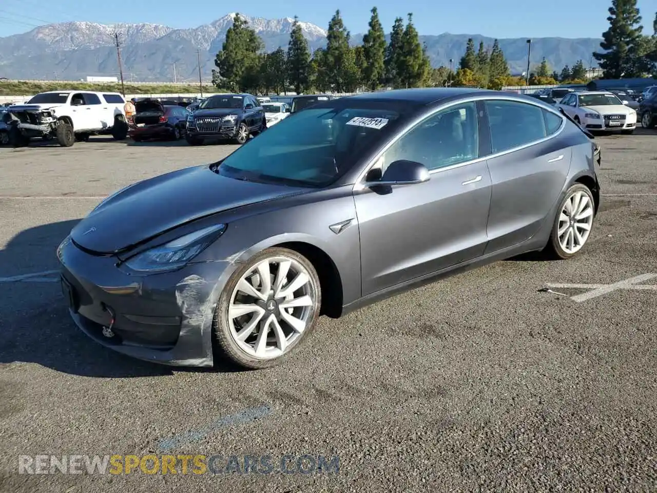 1 Photograph of a damaged car 5YJ3E1EBXLF646473 TESLA MODEL 3 2020