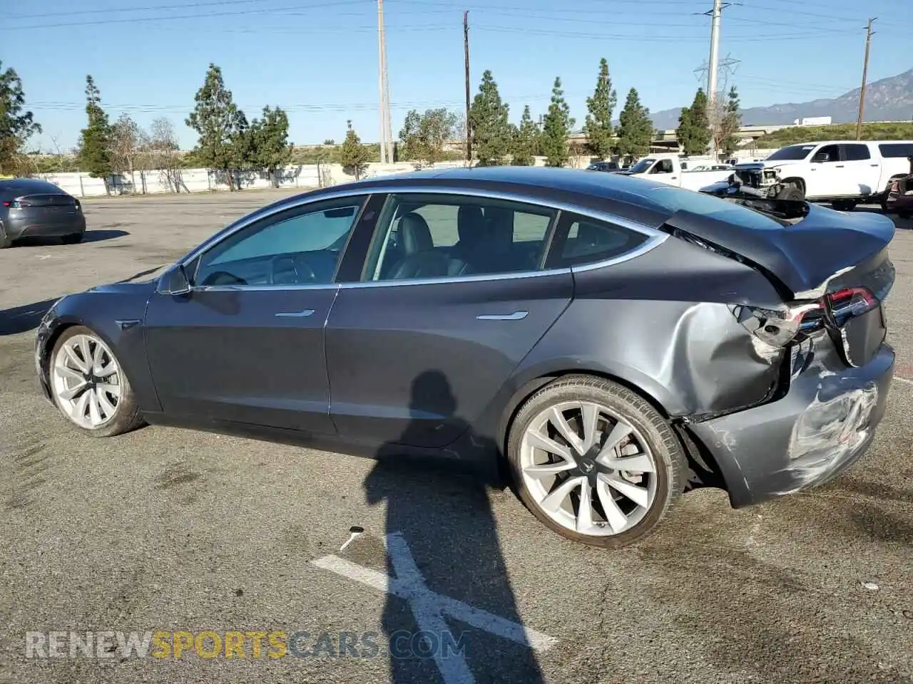 2 Photograph of a damaged car 5YJ3E1EBXLF646473 TESLA MODEL 3 2020