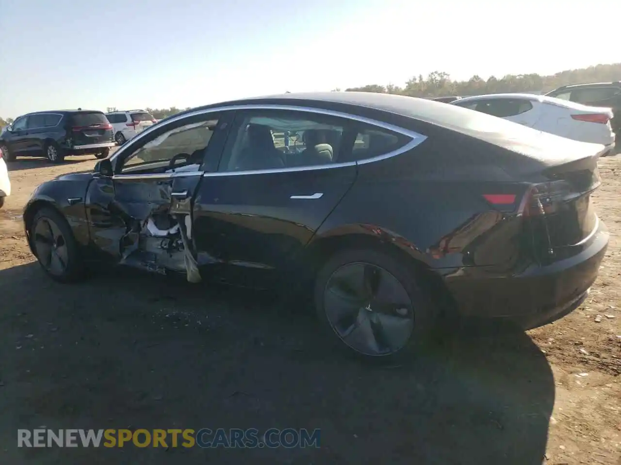 2 Photograph of a damaged car 5YJ3E1EBXLF662947 TESLA MODEL 3 2020
