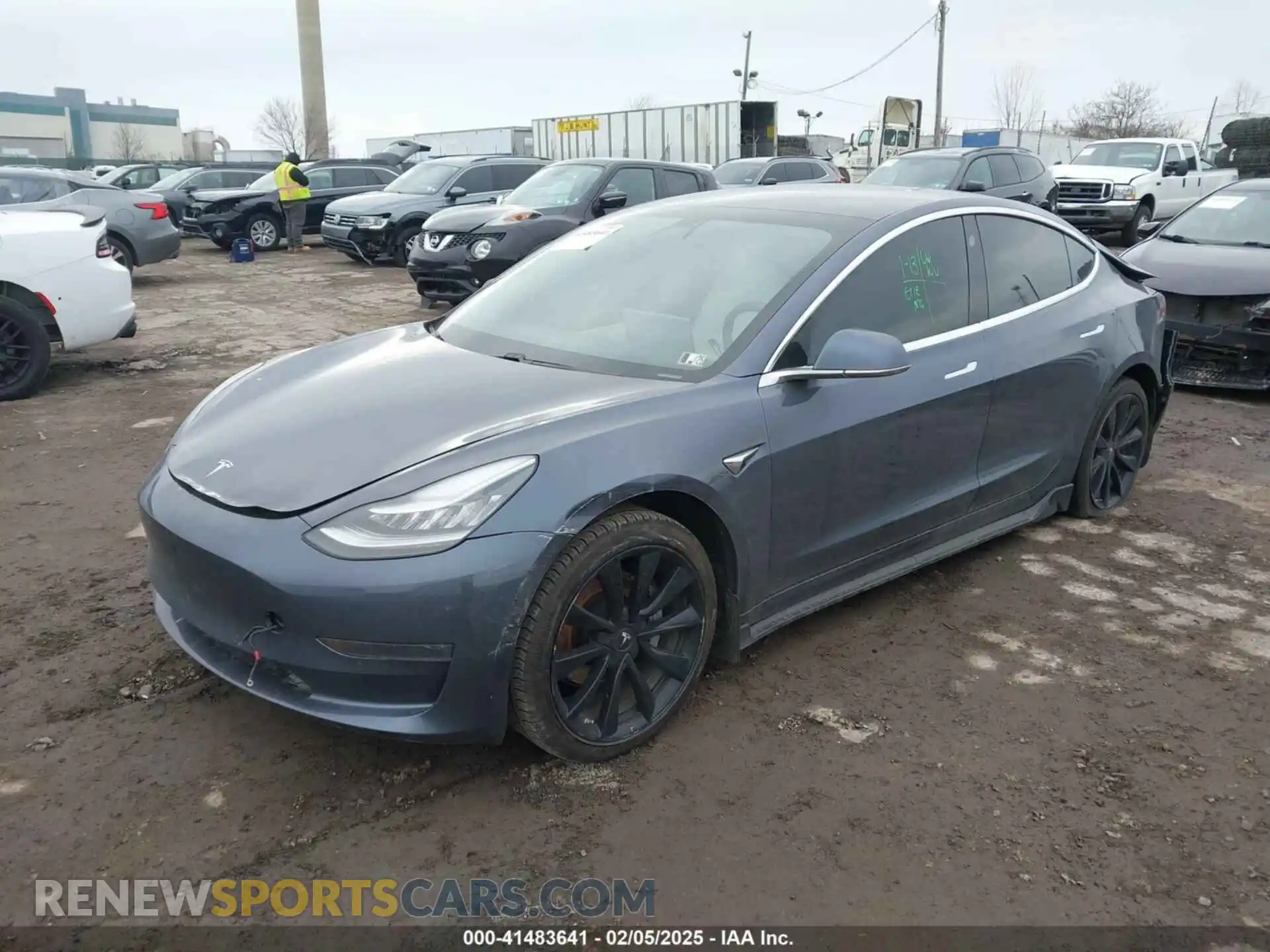 2 Photograph of a damaged car 5YJ3E1EBXLF668764 TESLA MODEL 3 2020